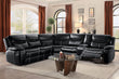 Bastrop Black Reclining Sectional - SET | 8230BLK-2L | 8230BLK-2RCN | 8230BLK-CR - Bien Home Furniture & Electronics