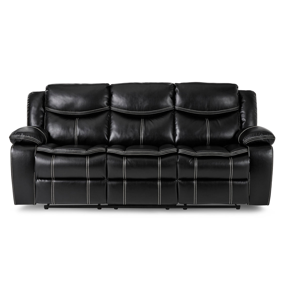 Bastrop Black Reclining Sofa - 8230BLK-3 - Bien Home Furniture &amp; Electronics