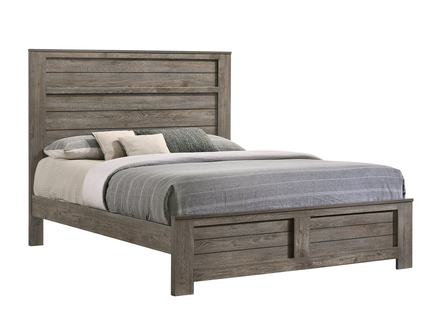 Bateson Brown King Panel Bed - SET | B6960-K-HBFB | B6960-KQ-RAIL - Bien Home Furniture &amp; Electronics