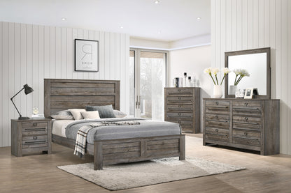Bateson Brown King Panel Bed - SET | B6960-K-HBFB | B6960-KQ-RAIL - Bien Home Furniture &amp; Electronics