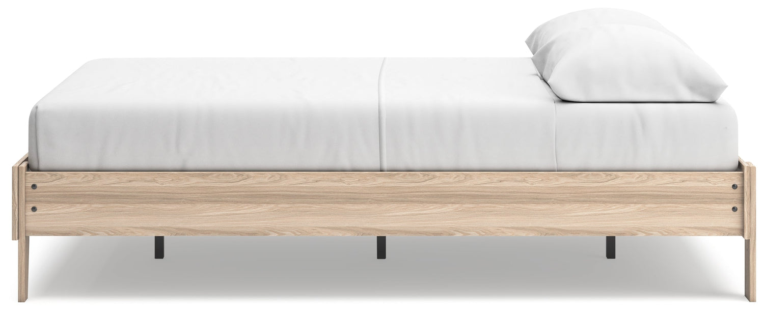 Battelle Tan Queen Platform Bed - EB3929-113 - Bien Home Furniture &amp; Electronics