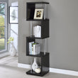 Baxter Black/Chrome 4-Shelf Bookcase - 801419 - Bien Home Furniture & Electronics