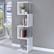 Baxter White/Chrome 4-Shelf Bookcase - 801418 - Bien Home Furniture & Electronics