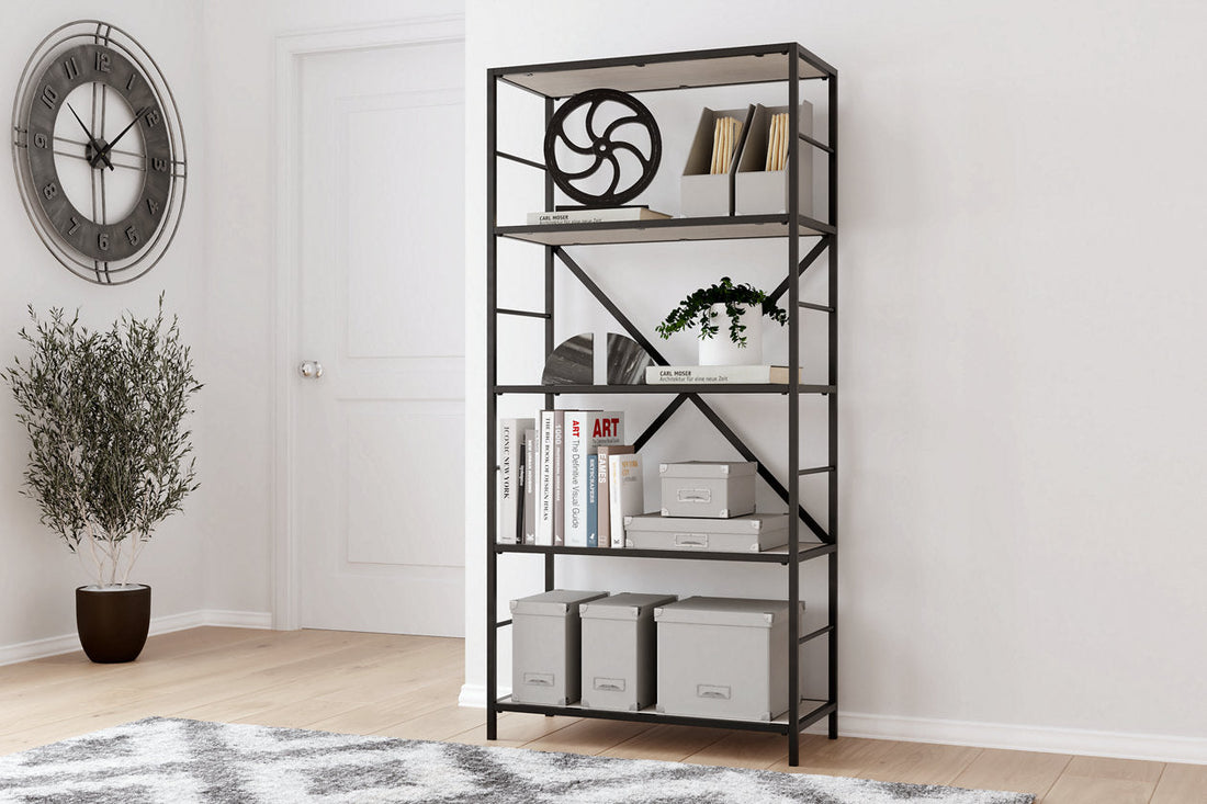 Bayflynn White/Black Bookcase - H288-70 - Bien Home Furniture &amp; Electronics