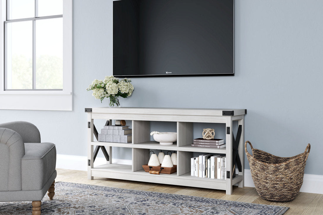 Bayflynn White/Black TV Stand - W288-58 - Bien Home Furniture &amp; Electronics