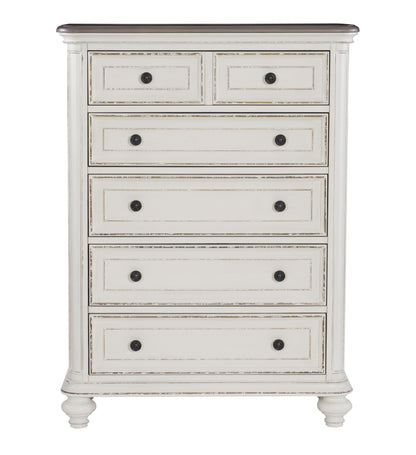 Baylesford Antique White Chest - 1624W-9 - Bien Home Furniture &amp; Electronics