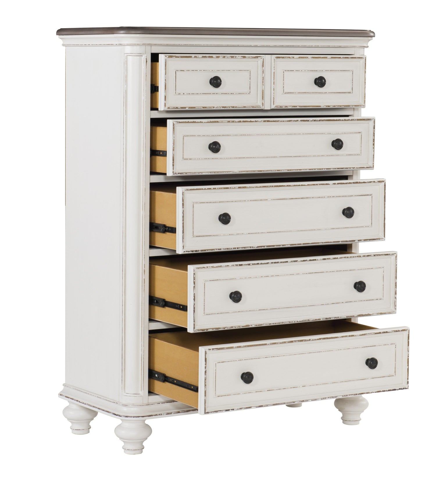 Baylesford Antique White Chest - 1624W-9 - Bien Home Furniture &amp; Electronics