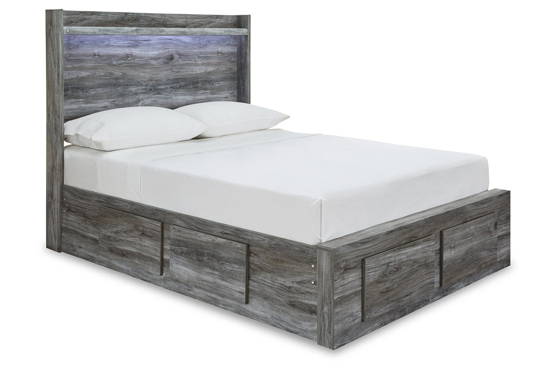 Baystorm Gray Full Panel Bed with 4 Storage Drawers - SET | B100-12 | B221-50 | B221-84S | B221-87 | B221-89 - Bien Home Furniture &amp; Electronics