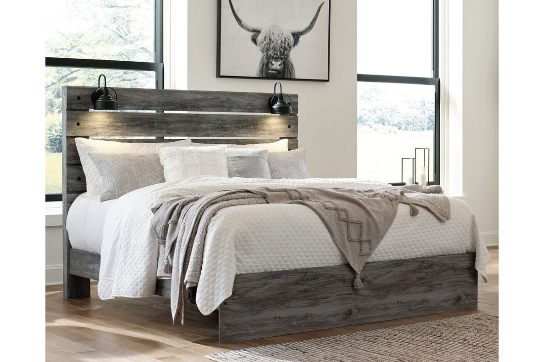 Baystorm Gray King Panel Bed - SET | B221-156 | B221-158 | B221-97 - Bien Home Furniture &amp; Electronics