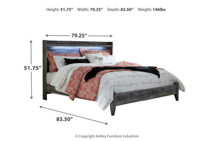 Baystorm Gray King Panel Bed - SET | B221-56 | B221-58 - Bien Home Furniture &amp; Electronics