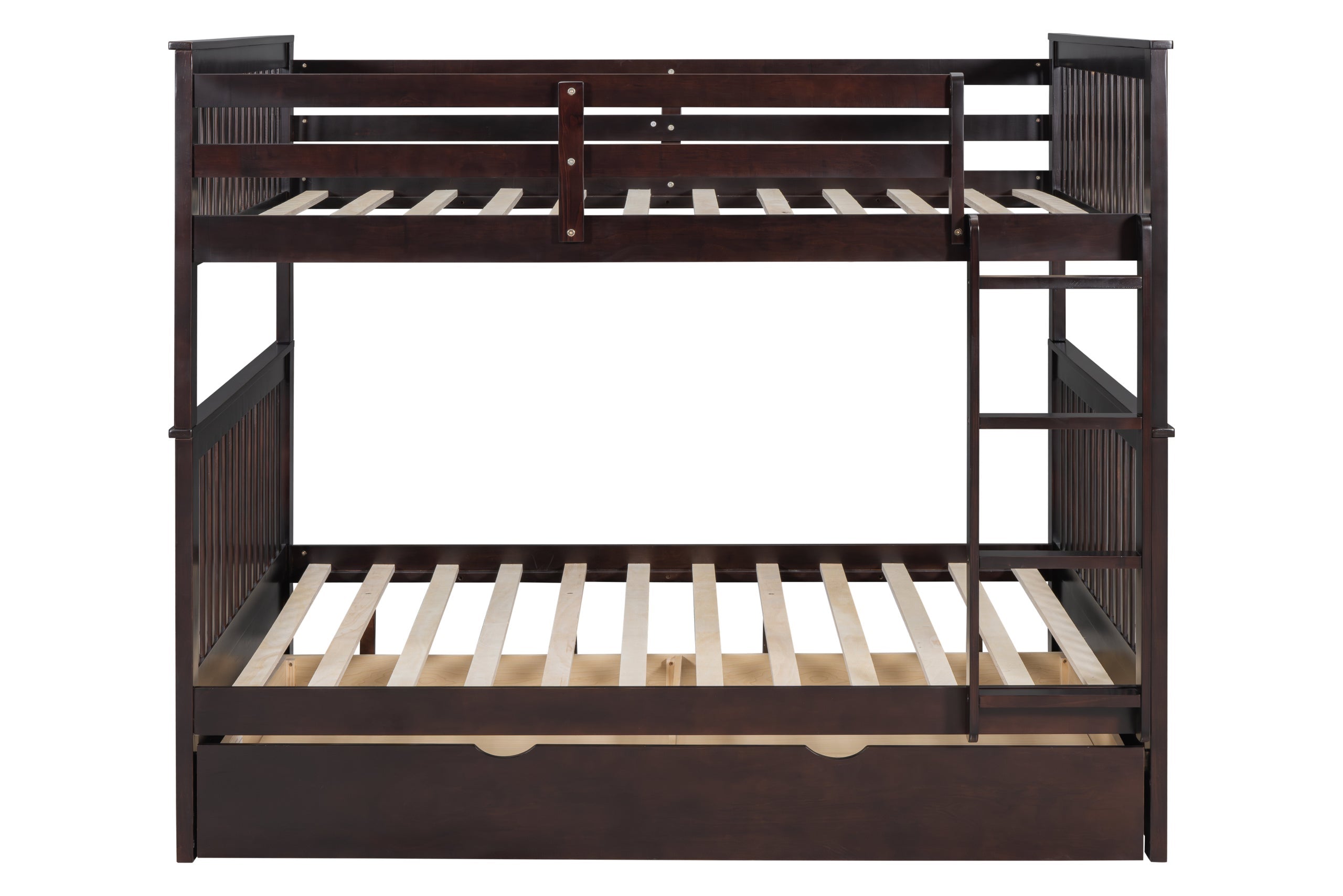 BB30 Full/Full Bunk Bed w/Twin Trundle Espresso - BB30 ESPRESSO - Bien Home Furniture &amp; Electronics