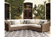 Beachcroft Beige 3-Piece Outdoor Seating Set - SET | P791-851 | P791-854 - Bien Home Furniture & Electronics