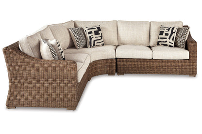 Beachcroft Beige 3-Piece Outdoor Seating Set - SET | P791-851 | P791-854 - Bien Home Furniture &amp; Electronics