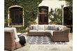 Beachcroft Beige 5-Piece Outdoor Seating Set - SET | P791-846(2) | P791-851 | P791-854 - Bien Home Furniture & Electronics