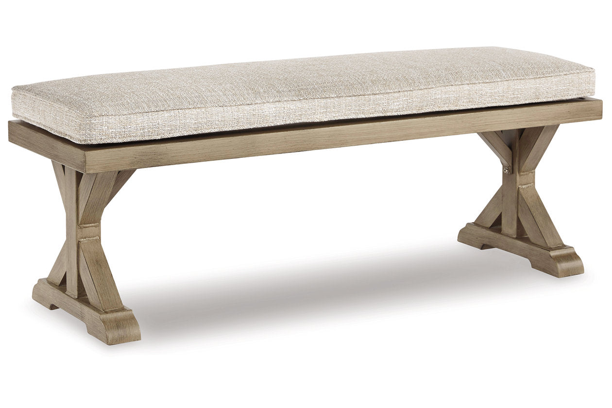 Beachcroft Beige Bench with Cushion - P791-600 - Bien Home Furniture &amp; Electronics