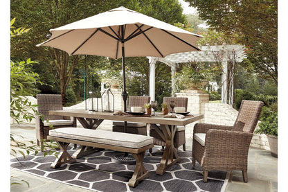 Beachcroft Beige Dining Table with Umbrella Option - P791-625 - Bien Home Furniture &amp; Electronics