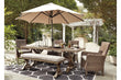 Beachcroft Beige Dining Table with Umbrella Option - P791-625 - Bien Home Furniture & Electronics