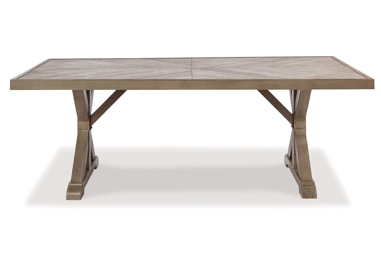 Beachcroft Beige Dining Table with Umbrella Option - P791-625 - Bien Home Furniture &amp; Electronics
