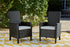 Beachcroft Black/Light Gray Outdoor Arm Chair with Cushion (Set of 2) - P792-601A - Bien Home Furniture & Electronics