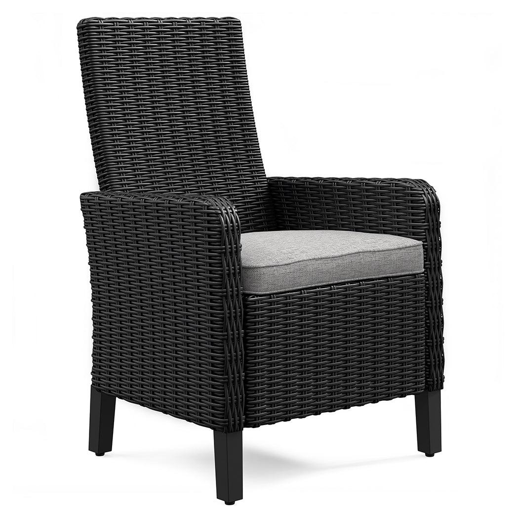 Beachcroft Black/Light Gray Outdoor Arm Chair with Cushion (Set of 2) - P792-601A - Bien Home Furniture &amp; Electronics