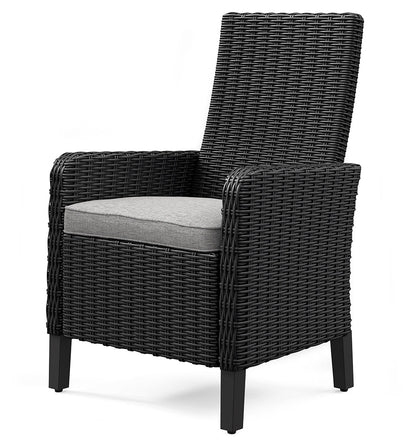 Beachcroft Black/Light Gray Outdoor Arm Chair with Cushion (Set of 2) - P792-601A - Bien Home Furniture &amp; Electronics