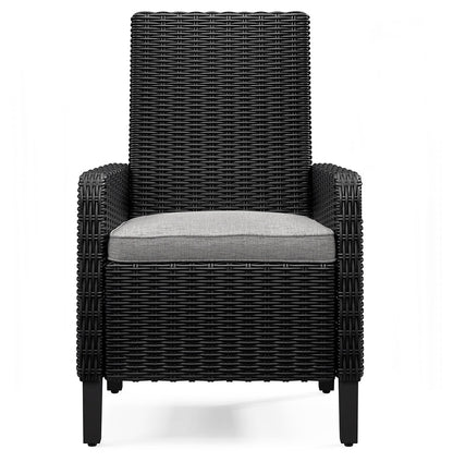 Beachcroft Black/Light Gray Outdoor Arm Chair with Cushion (Set of 2) - P792-601A - Bien Home Furniture &amp; Electronics
