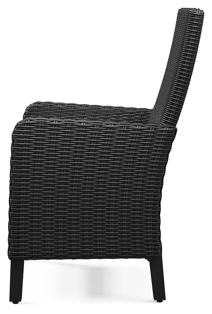 Beachcroft Black/Light Gray Outdoor Arm Chair with Cushion (Set of 2) - P792-601A - Bien Home Furniture &amp; Electronics