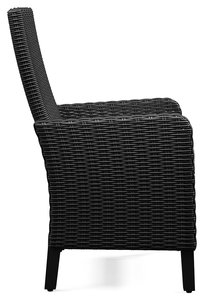 Beachcroft Black/Light Gray Outdoor Arm Chair with Cushion (Set of 2) - P792-601A - Bien Home Furniture &amp; Electronics