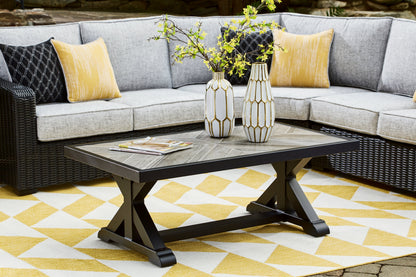 Beachcroft Black/Light Gray Outdoor Coffee Table - P792-701 - Bien Home Furniture &amp; Electronics