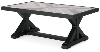 Beachcroft Black/Light Gray Outdoor Coffee Table - P792-701 - Bien Home Furniture &amp; Electronics