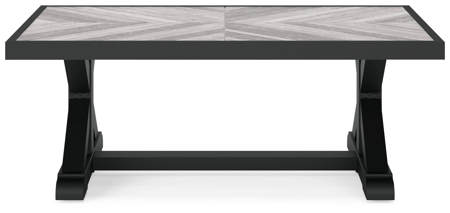 Beachcroft Black/Light Gray Outdoor Coffee Table - P792-701 - Bien Home Furniture &amp; Electronics