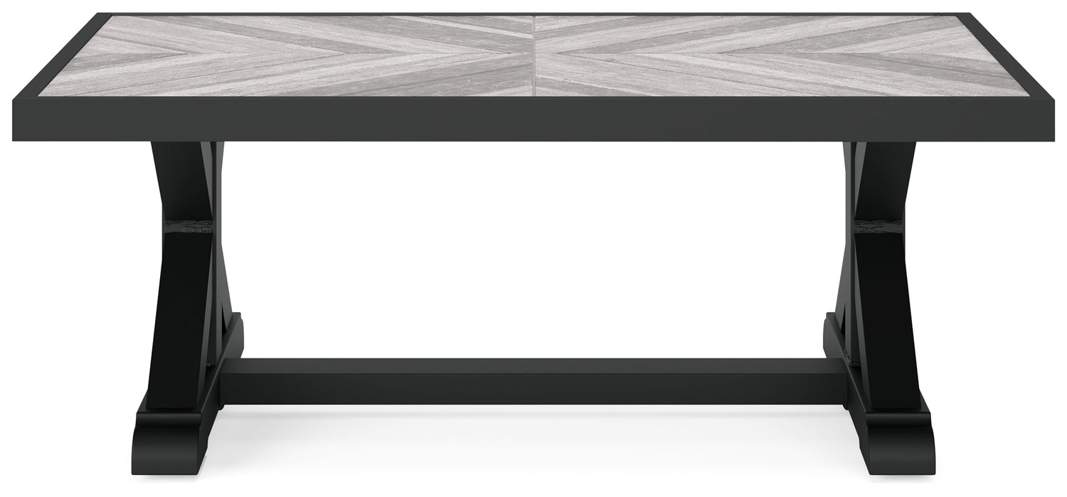 Beachcroft Black/Light Gray Outdoor Coffee Table - P792-701 - Bien Home Furniture &amp; Electronics