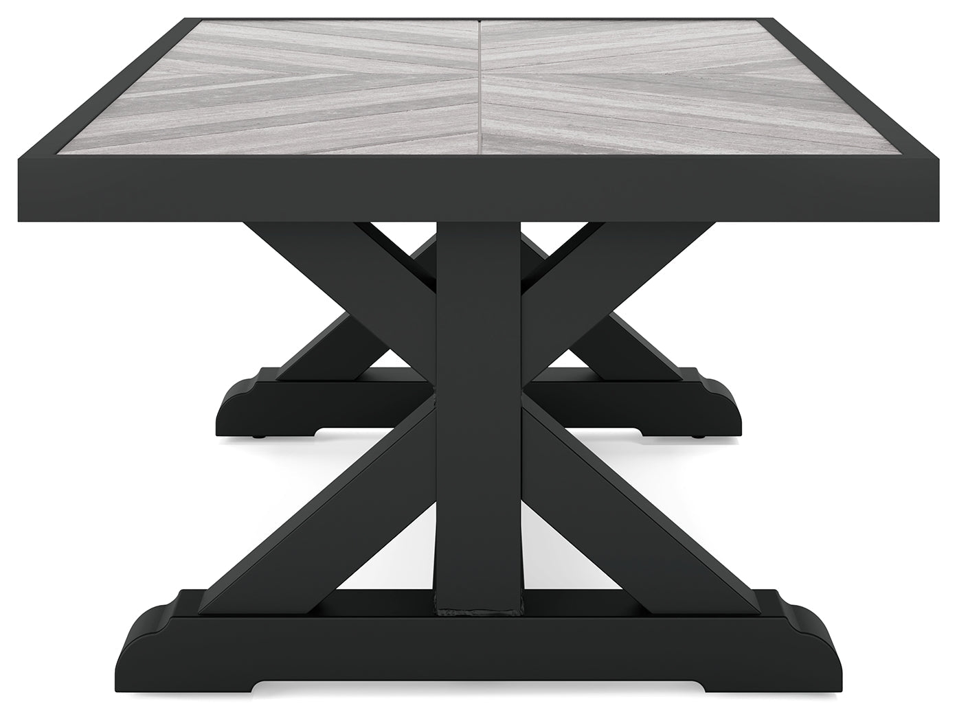 Beachcroft Black/Light Gray Outdoor Coffee Table - P792-701 - Bien Home Furniture &amp; Electronics