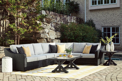 Beachcroft Black/Light Gray Outdoor End Table - P792-702 - Bien Home Furniture &amp; Electronics