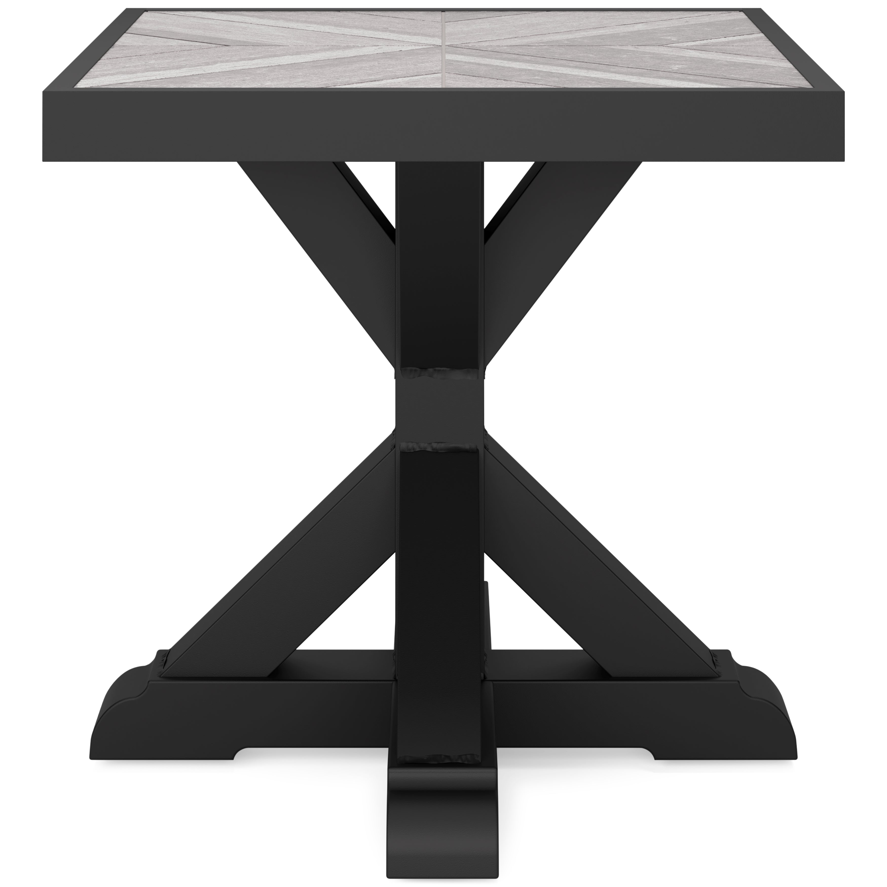 Beachcroft Black/Light Gray Outdoor End Table - P792-702 - Bien Home Furniture &amp; Electronics
