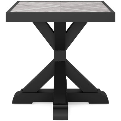 Beachcroft Black/Light Gray Outdoor End Table - P792-702 - Bien Home Furniture &amp; Electronics