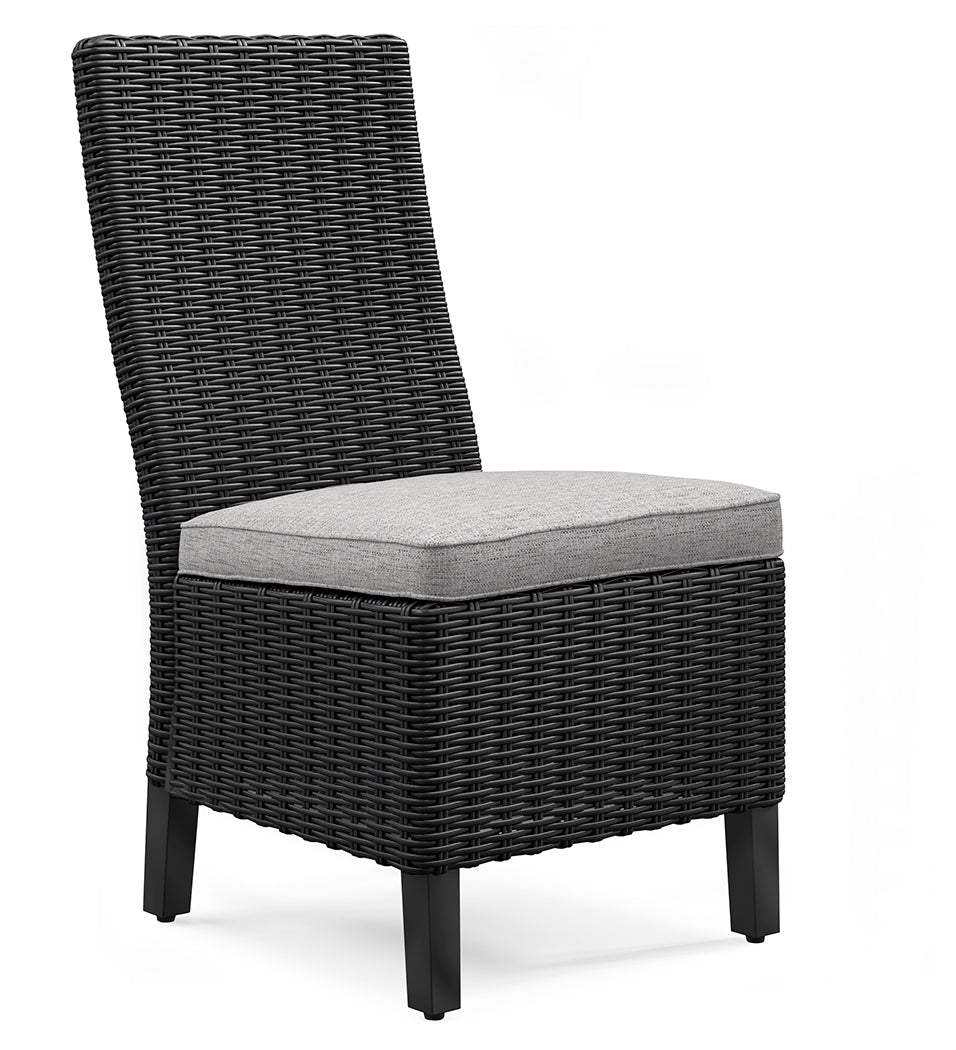 Beachcroft Black/Light Gray Outdoor Side Chair with Cushion (Set of 2) - P792-601 - Bien Home Furniture &amp; Electronics
