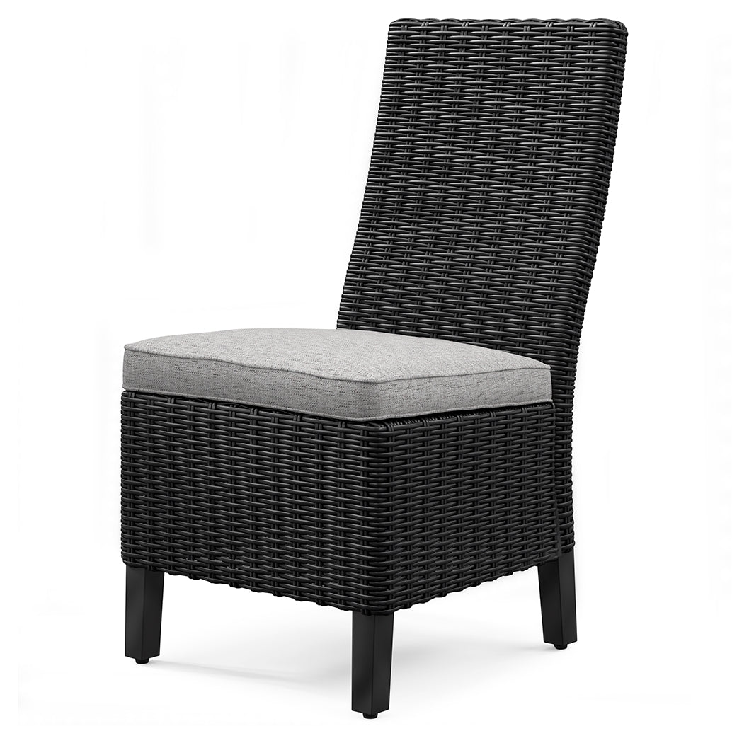 Beachcroft Black/Light Gray Outdoor Side Chair with Cushion (Set of 2) - P792-601 - Bien Home Furniture &amp; Electronics