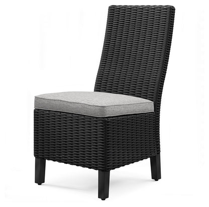 Beachcroft Black/Light Gray Outdoor Side Chair with Cushion (Set of 2) - P792-601 - Bien Home Furniture &amp; Electronics