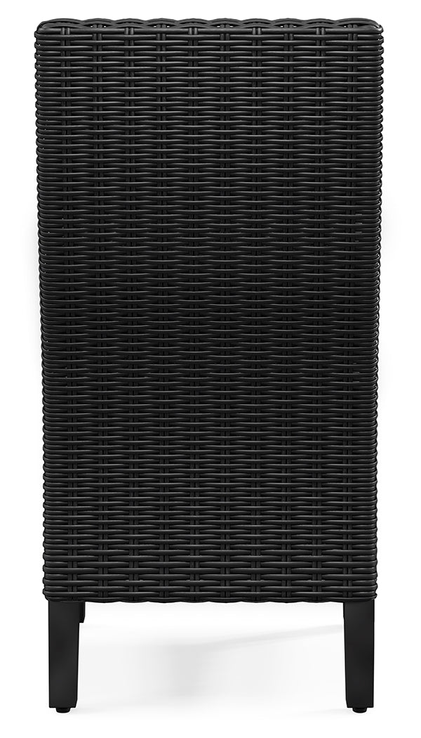 Beachcroft Black/Light Gray Outdoor Side Chair with Cushion (Set of 2) - P792-601 - Bien Home Furniture &amp; Electronics