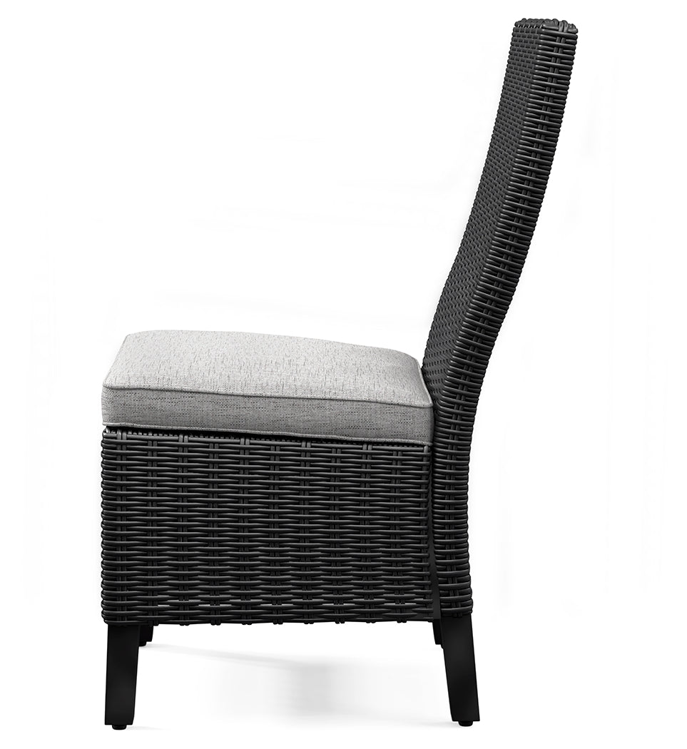 Beachcroft Black/Light Gray Outdoor Side Chair with Cushion (Set of 2) - P792-601 - Bien Home Furniture &amp; Electronics
