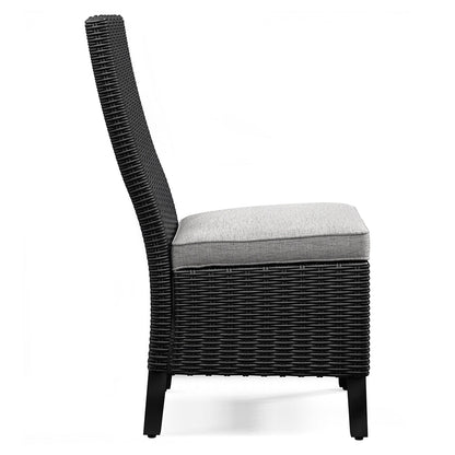 Beachcroft Black/Light Gray Outdoor Side Chair with Cushion (Set of 2) - P792-601 - Bien Home Furniture &amp; Electronics