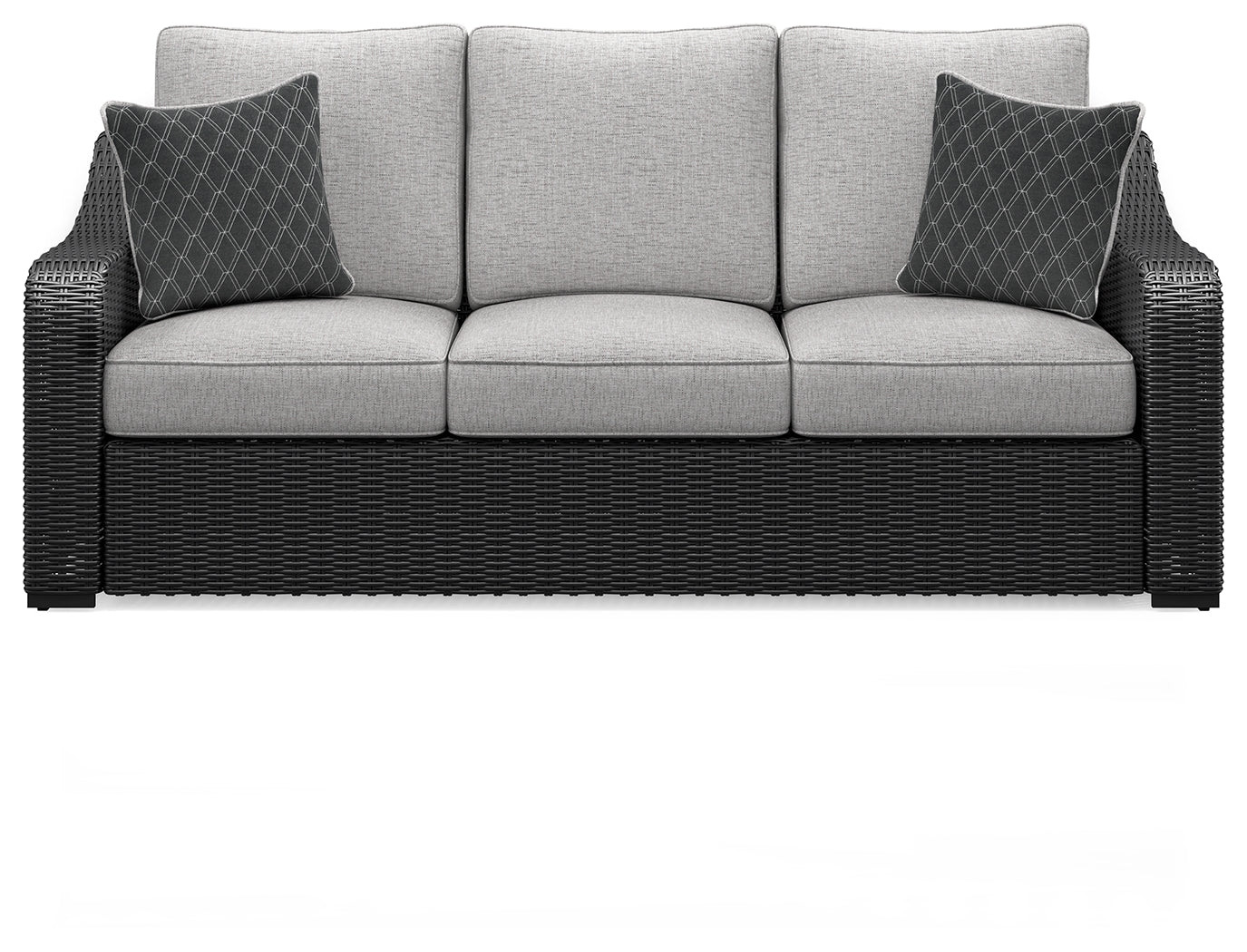 Beachcroft Black/Light Gray Outdoor Sofa with Cushion - P792-838 - Bien Home Furniture &amp; Electronics