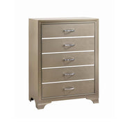 Beaumont Champagne 5-Drawer Rectangular Chest - 205295 - Bien Home Furniture & Electronics