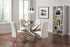 Beckham 5-Piece Round Dining Set Chrome/White - 106440-S5 - Bien Home Furniture & Electronics