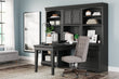 Beckincreek Black Home Office Bookcase Desk - SET | H778-40B | H778-40T(2) | H778-41B | H778-41T | H778-44 - Bien Home Furniture & Electronics
