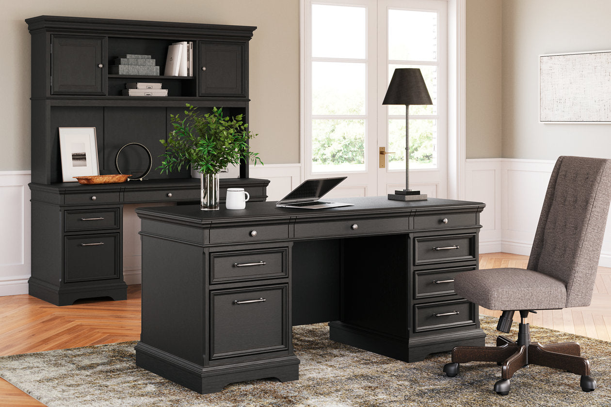 Beckincreek Black Home Office Desk - SET | H778-21L | H778-21R | H778-21T - Bien Home Furniture &amp; Electronics