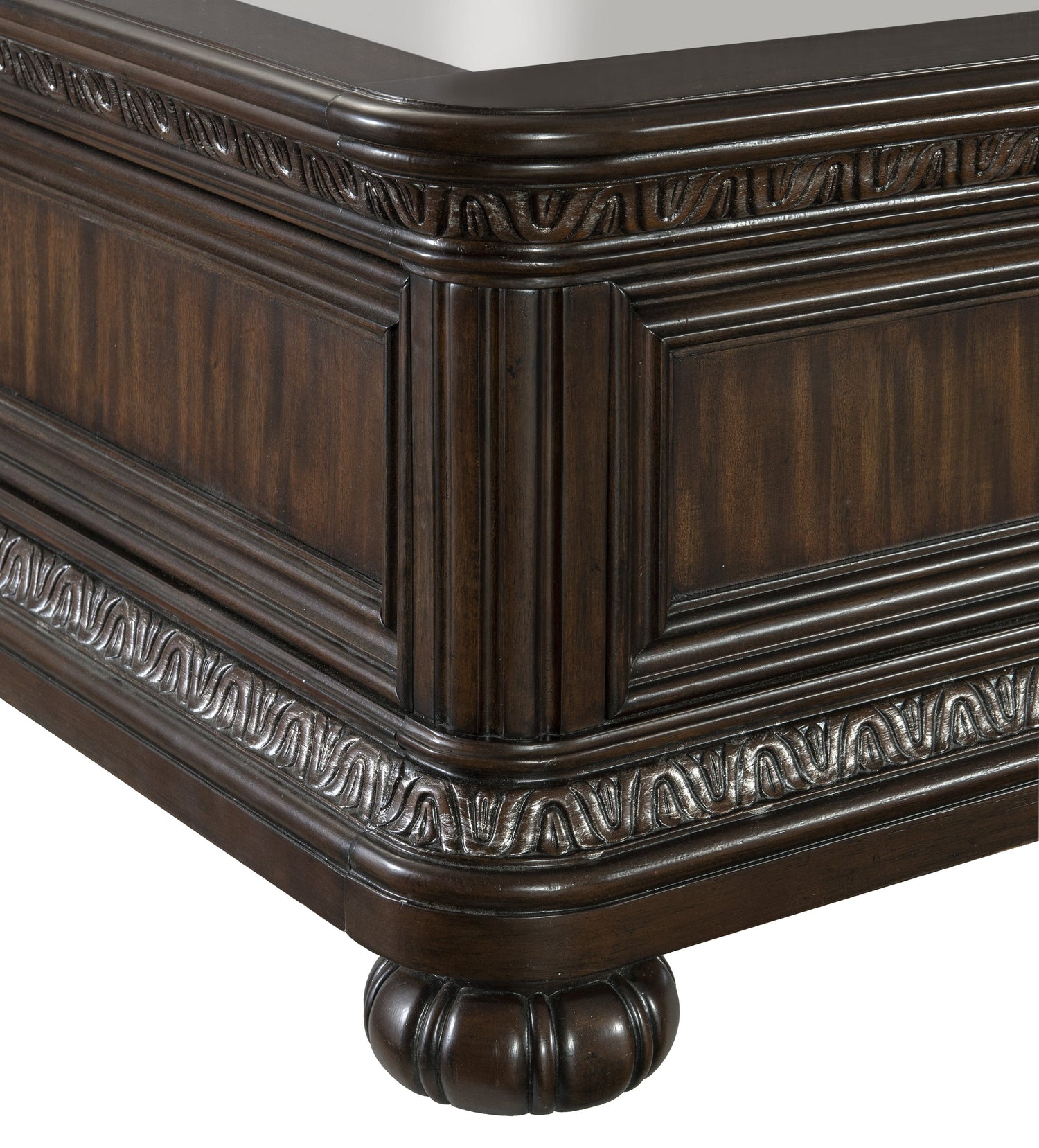 Beddington Dark Cherry Queen Upholstered Panel Bed - SET | 1407-1 | 1407-2 | 1407-3 - Bien Home Furniture &amp; Electronics
