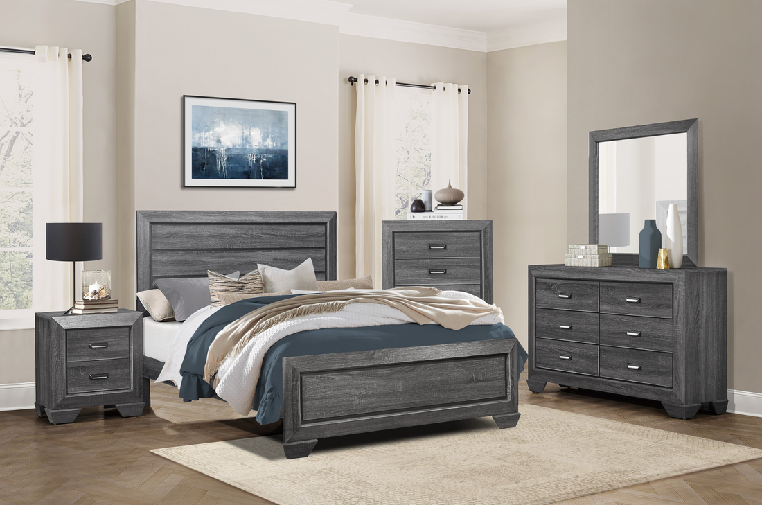 Beechnut Gray Panel Bedroom Set - SET | 1904GY-1 | 1904GY-3 | 1904GY-4 | 1904GY-9 - Bien Home Furniture &amp; Electronics