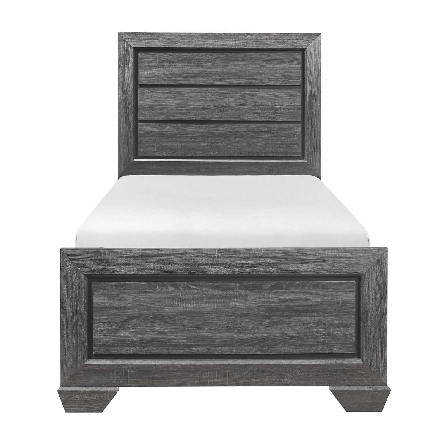 Beechnut Gray Twin Panel Bed - SET | 1904TGY-1 | 1904FGY-3 - Bien Home Furniture &amp; Electronics